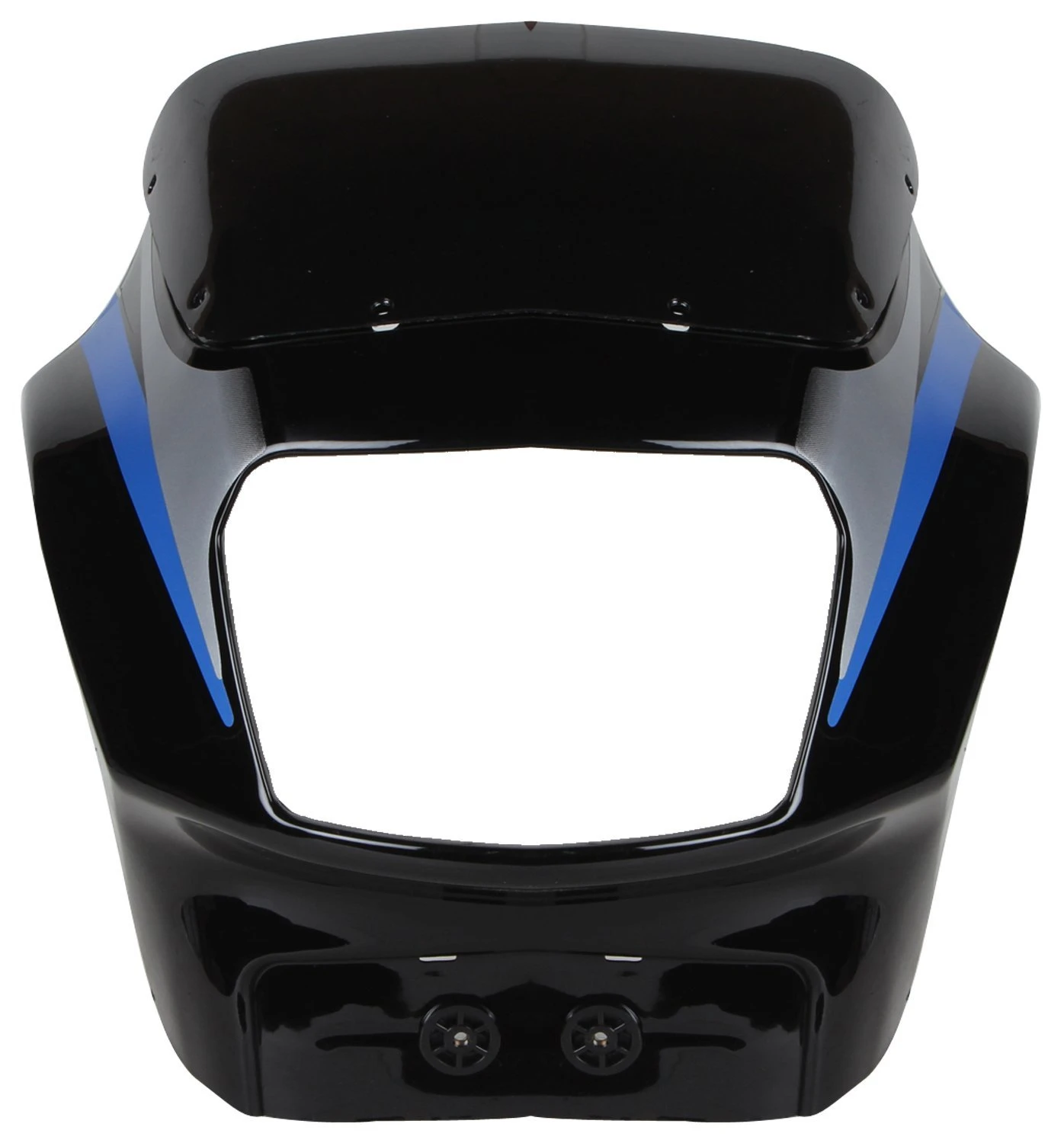 HEAD LIGHT VISOR WITH GLASS VICTOR GX BLACK (BLUE STICKER)