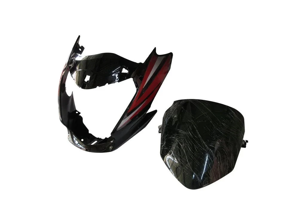 HEAD LIGHT VISOR XPRO PASSION BLACK (RED STICKER)