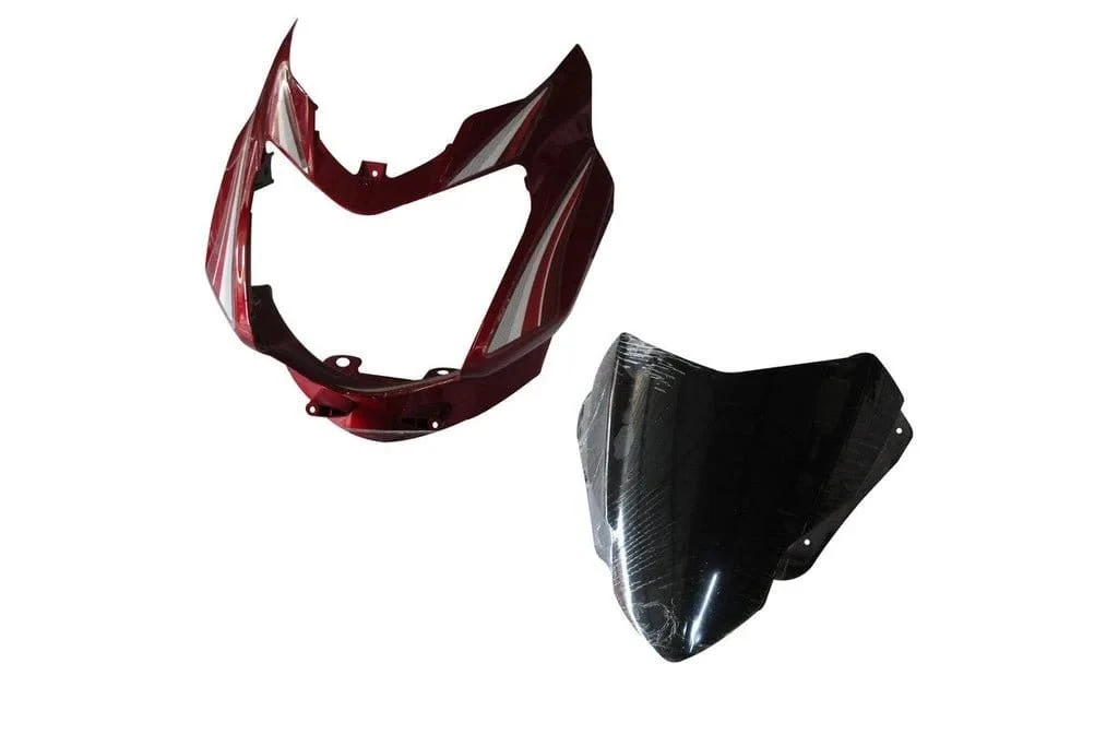 HEAD LIGHT VISOR WITH GLASS STAR SPORT LATEST (TYPE-3) BLACK