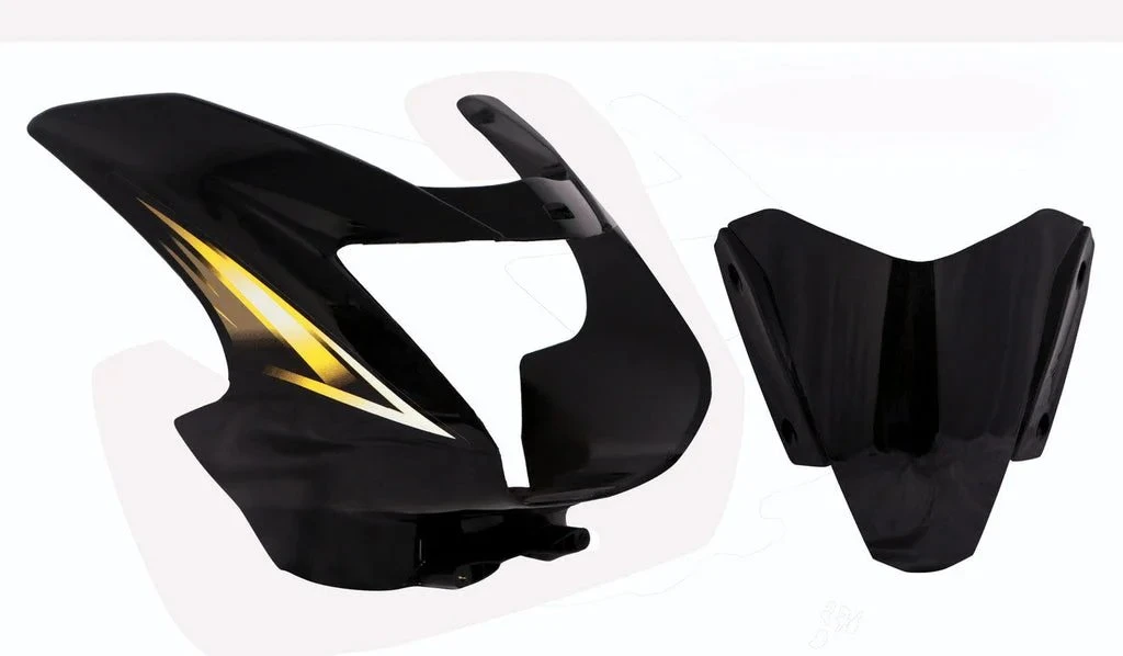 HEAD LIGHT VISOR STAR CVTI 110CC N/M BLACK (YELLOW STICKER)
