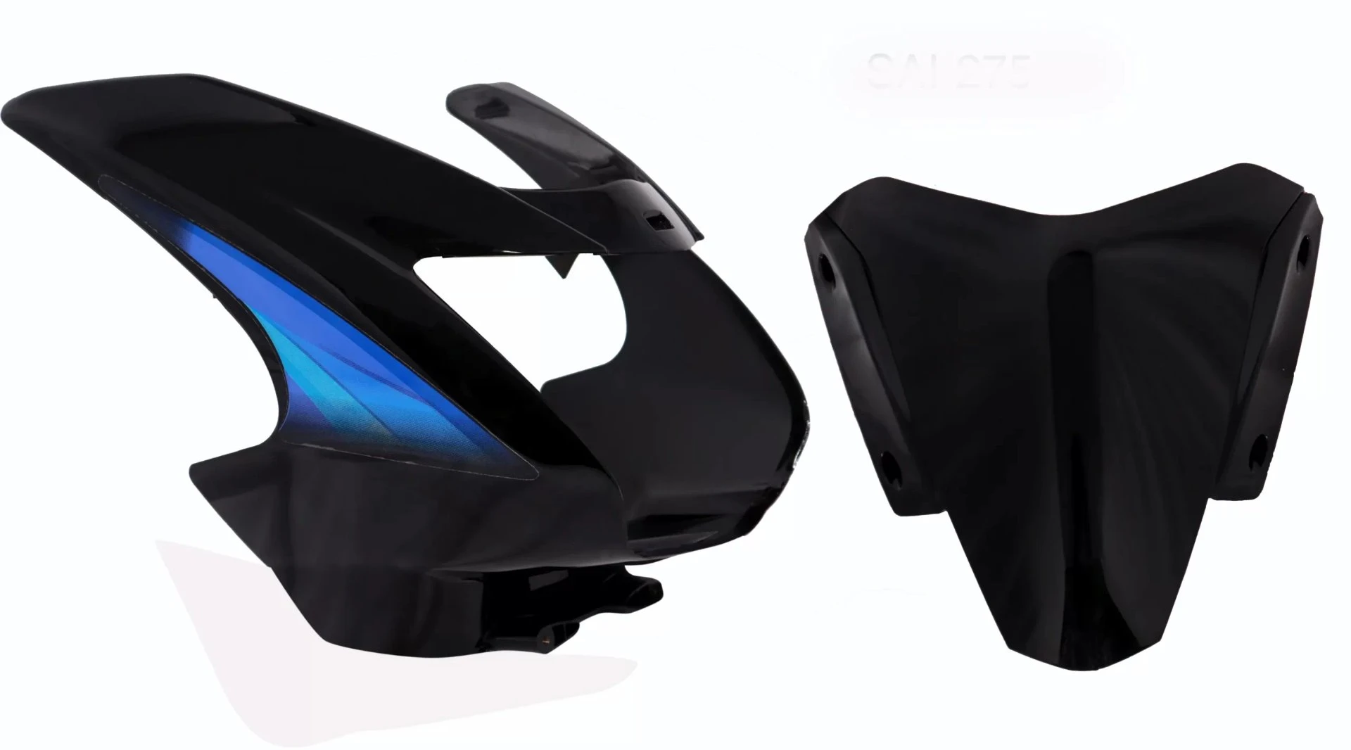 HEAD LIGHT VISOR STAR CVTI 110CC N/M BLACK (BLUE STICKER)