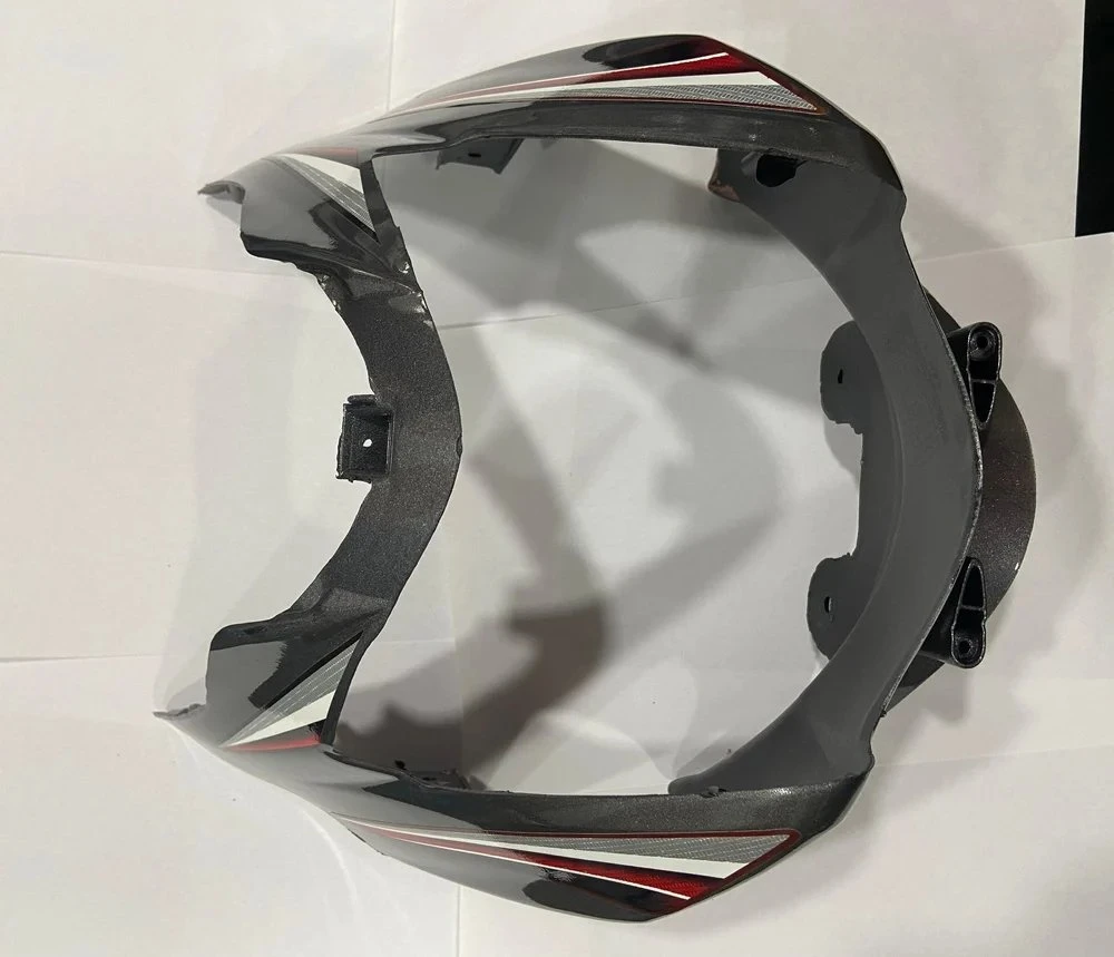 HEAD LIGHT VISOR WITH GLASS STAR SPORT LATEST (TYPE-3) GREY