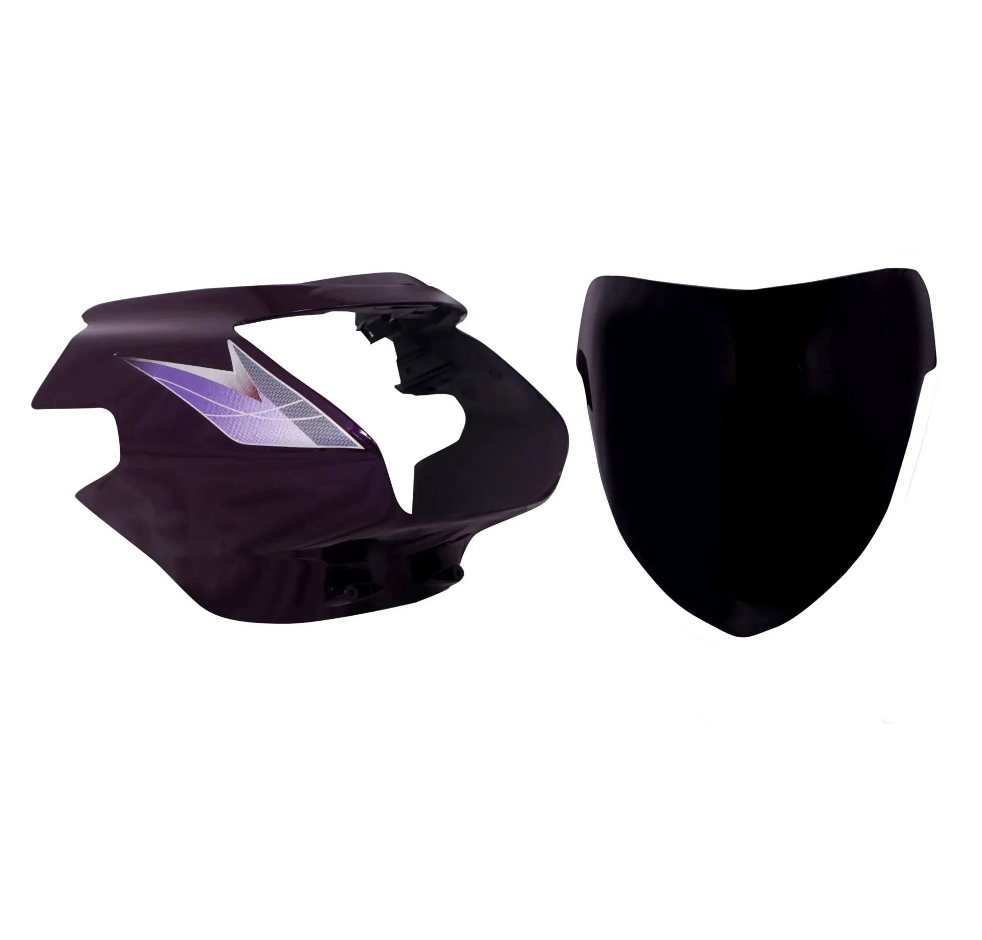 HEAD LIGHT VISOR WITH GLASS STAR CITY N/M PURPLE