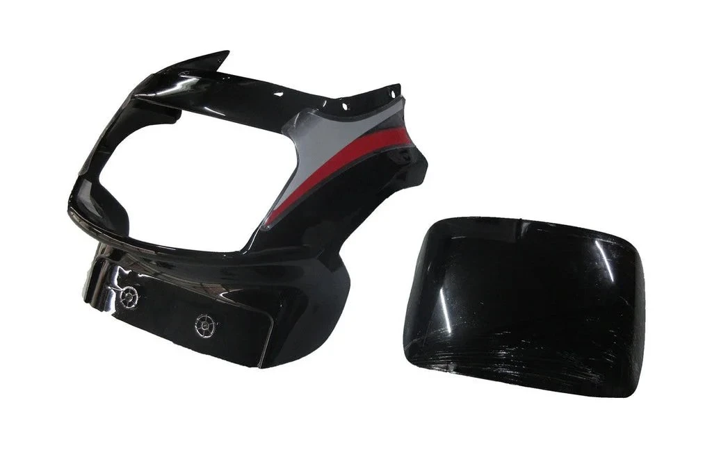 HEAD LIGHT VISOR WITH GLASS VICTOR GX BLACK SILVER