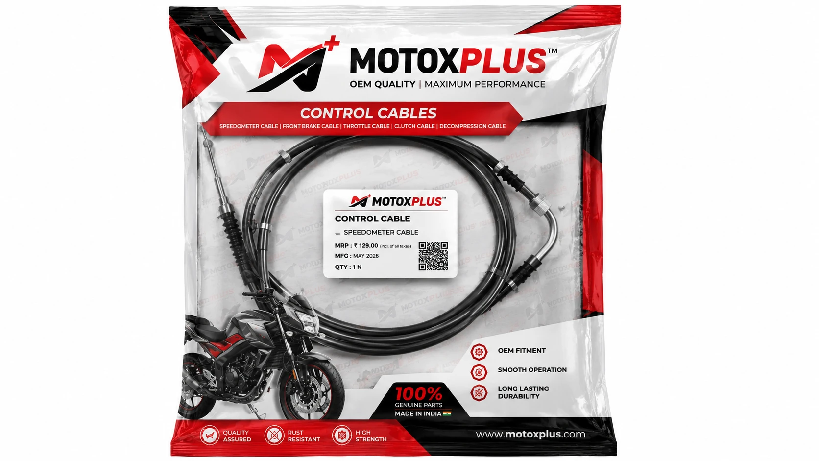 MOTOXPLUS Speedometer Cable — Rajdoot Excel-T / Electronic