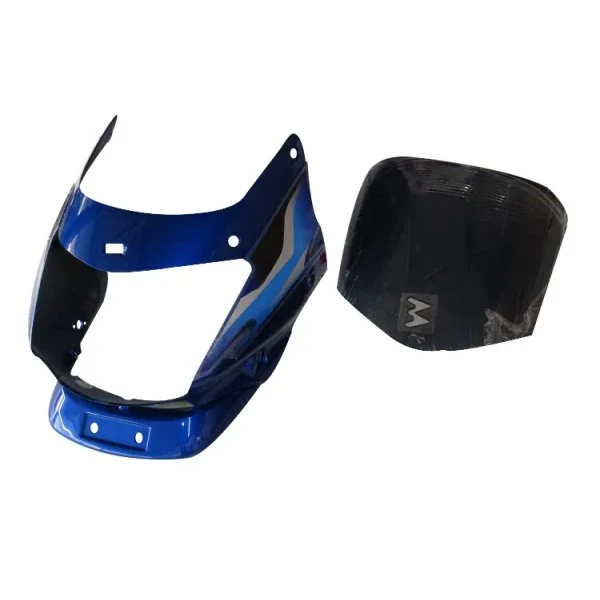 HEAD LIGHT VISOR WITH GLASS PLATINA 125CC BLUE