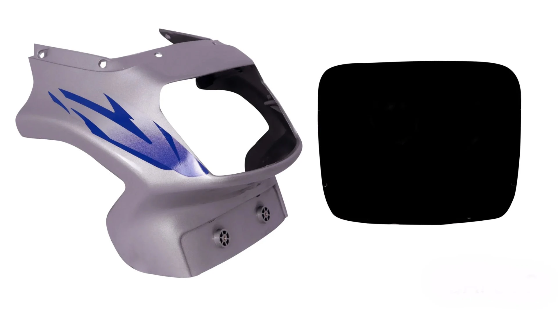 HEAD LIGHT VISOR (WITH GLASS) VICTOR GL N/M SILVER