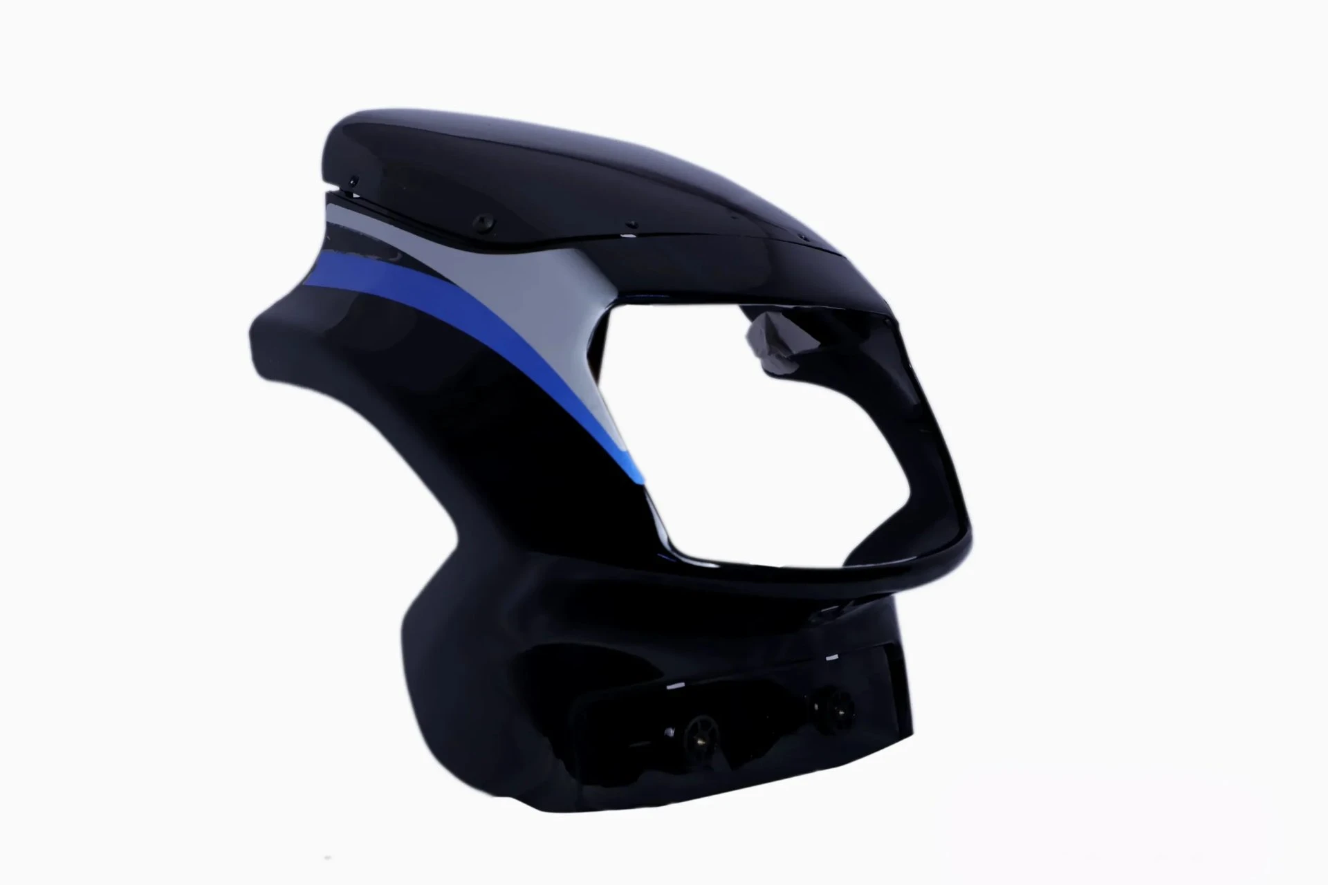 HEAD LIGHT VISOR WITH GLASS VICTOR GX BLACK T. BLUE
