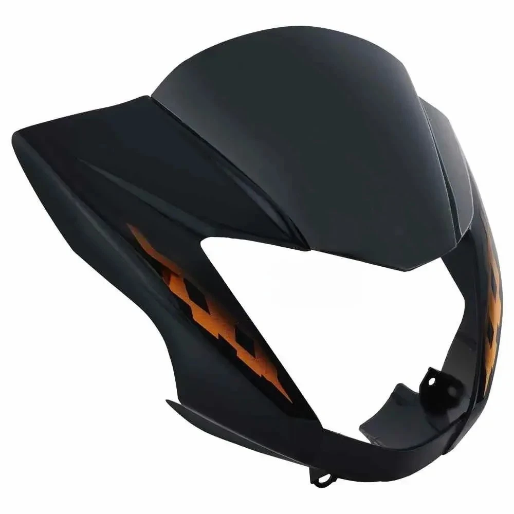 HEAD LIGHT VISOR WITH GLASS GLAMOUR LATEST N/M (TYPE-4) BLAC
