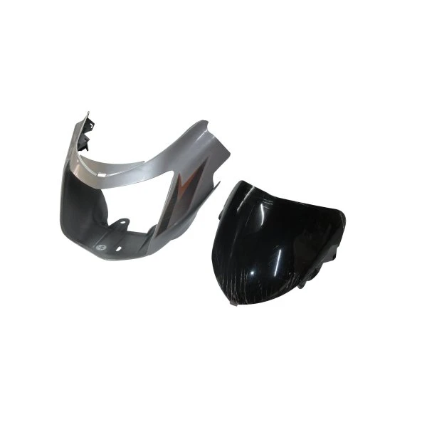 HEAD LIGHT VISOR WITH GLASS STAR CITY N/M SILVER