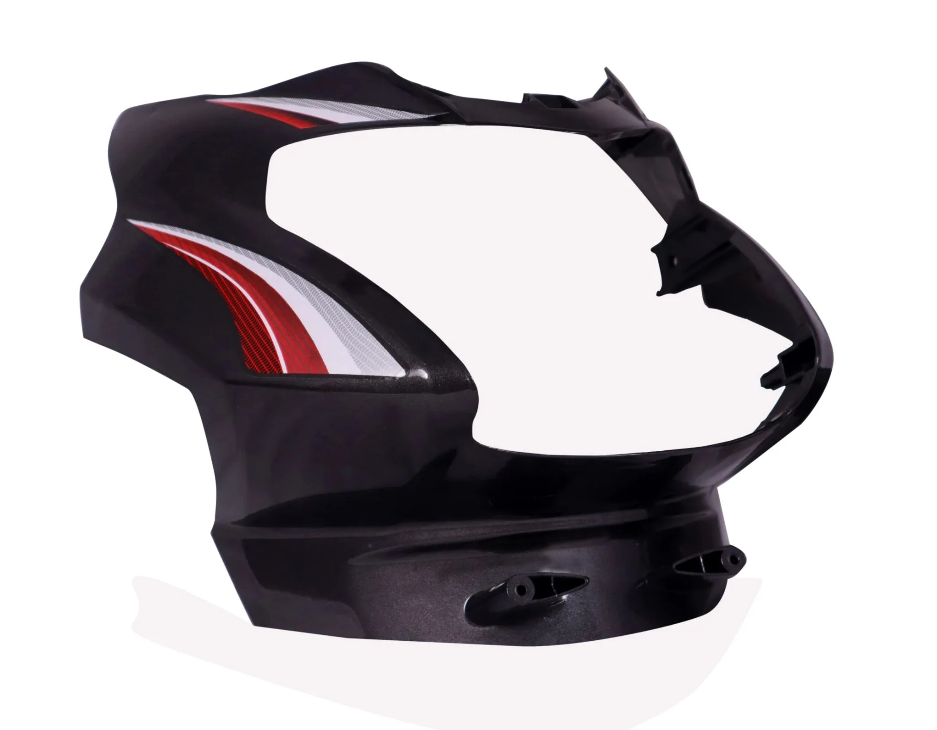 HEAD LIGHT VISOR WITH GLASS STAR SPORT LATEST (TYPE-3) RED