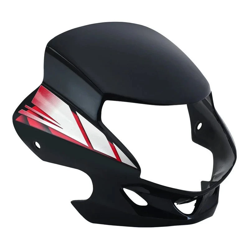 HEAD LIGHT VISOR HF DELUXE BLACK (RED STICKER)