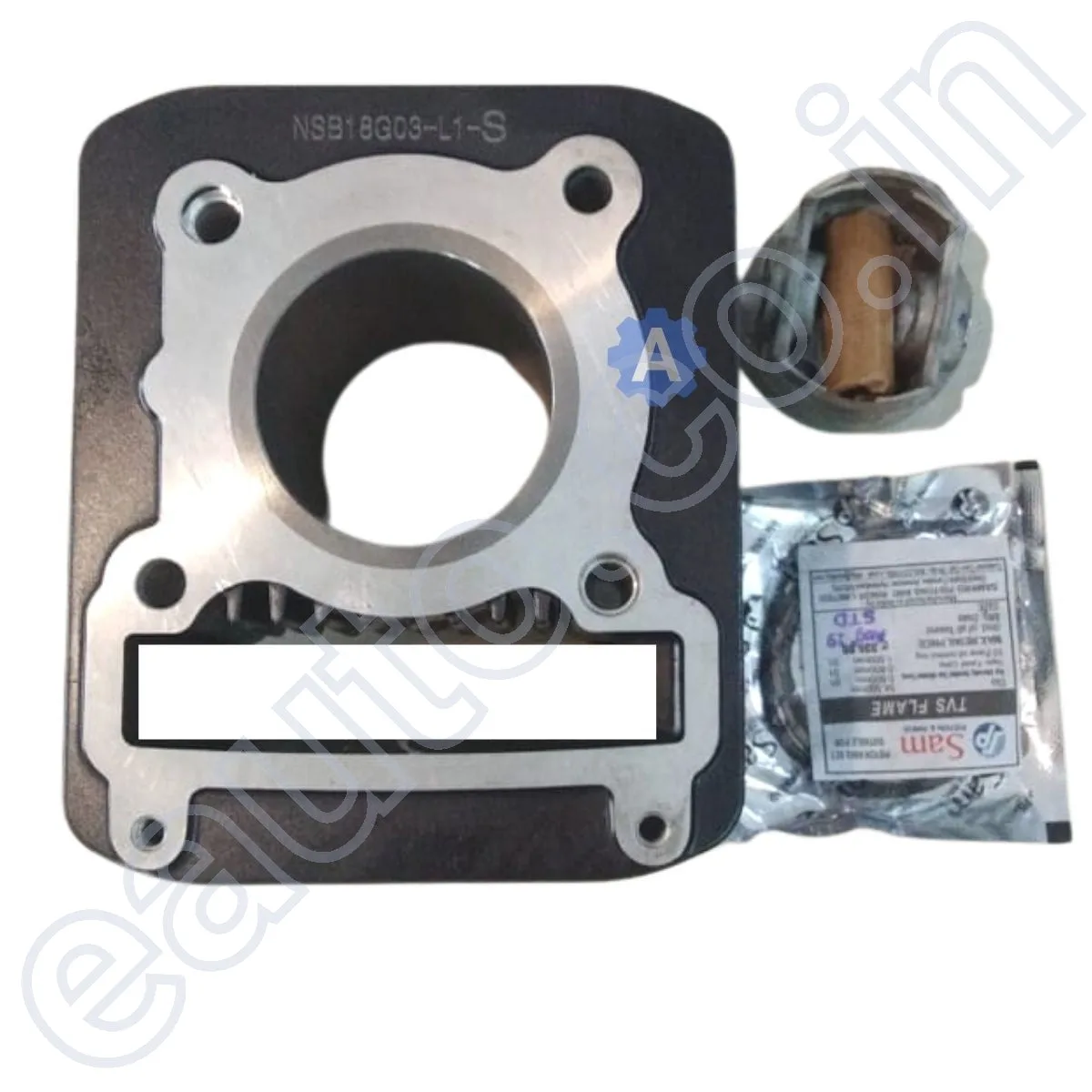 Genuine Engine Block Kit for TVS Flame (Bore Piston or Cylinder Piston) 2
