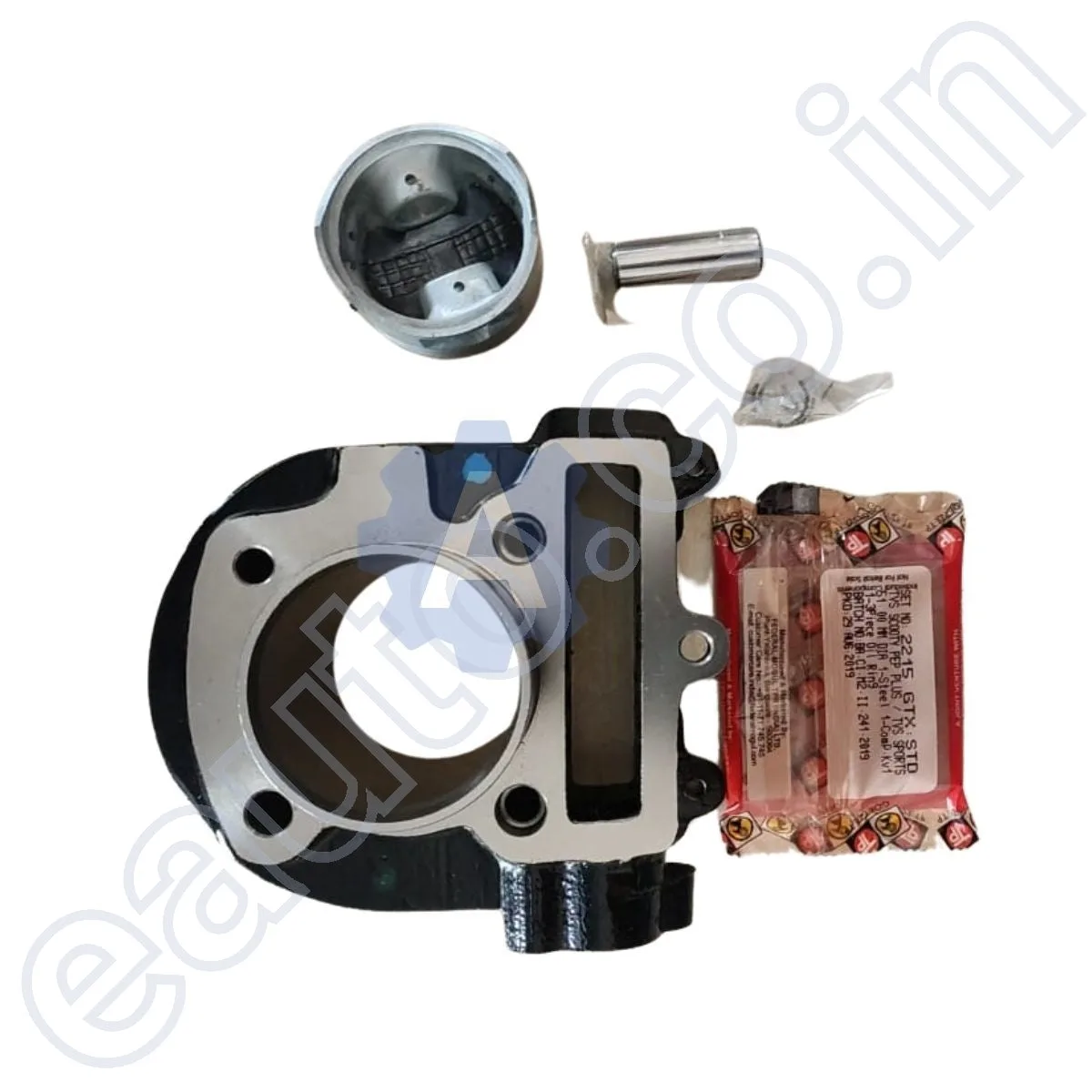 Genuine Piston Cylinder Kit (For TVS Scooty Pep Plus/ Streak) Bore Piston or Block 2