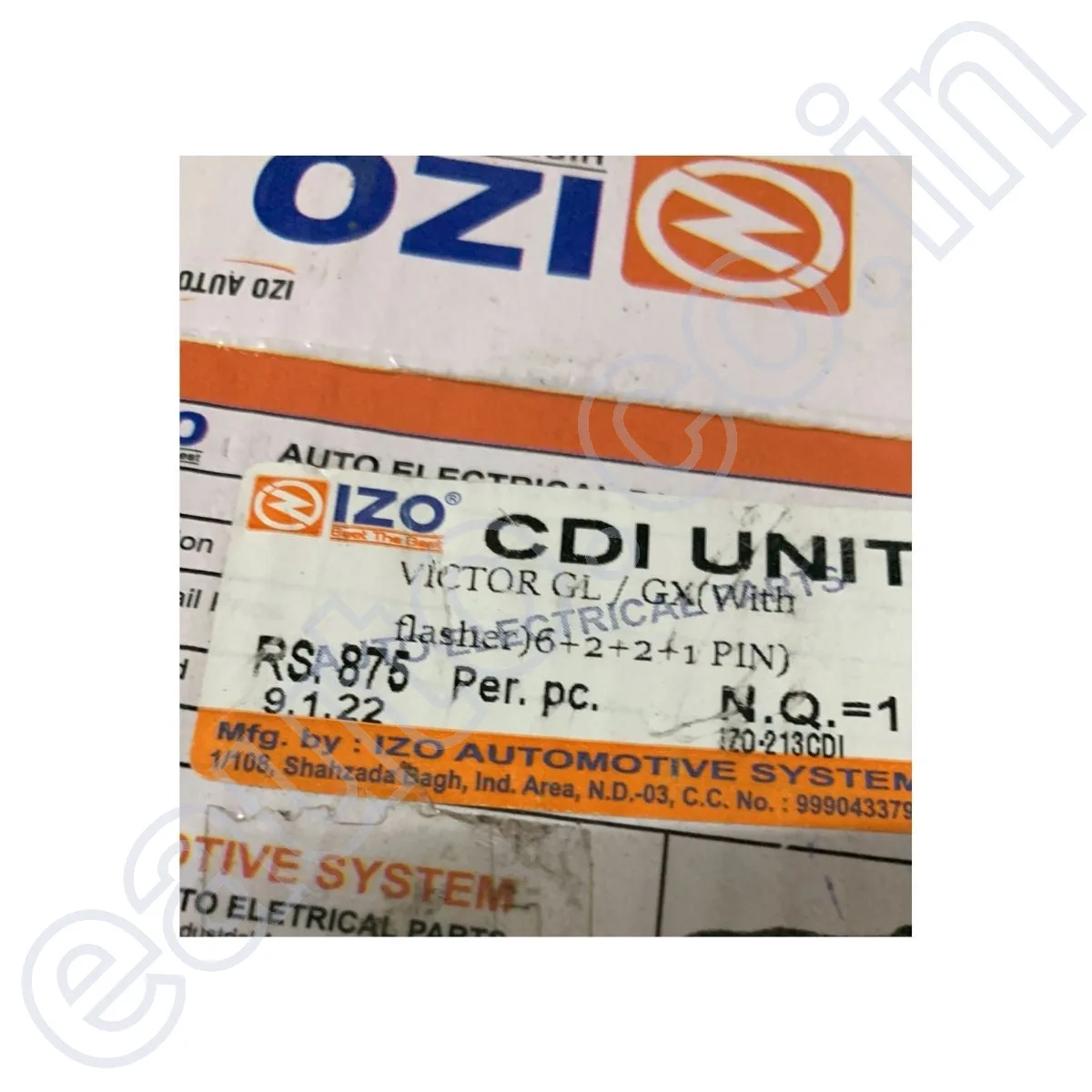 Eauto CDI for TVS Victor GL |  VictorGX | 6+2+2+1 Pin | With Flasher Colour 3