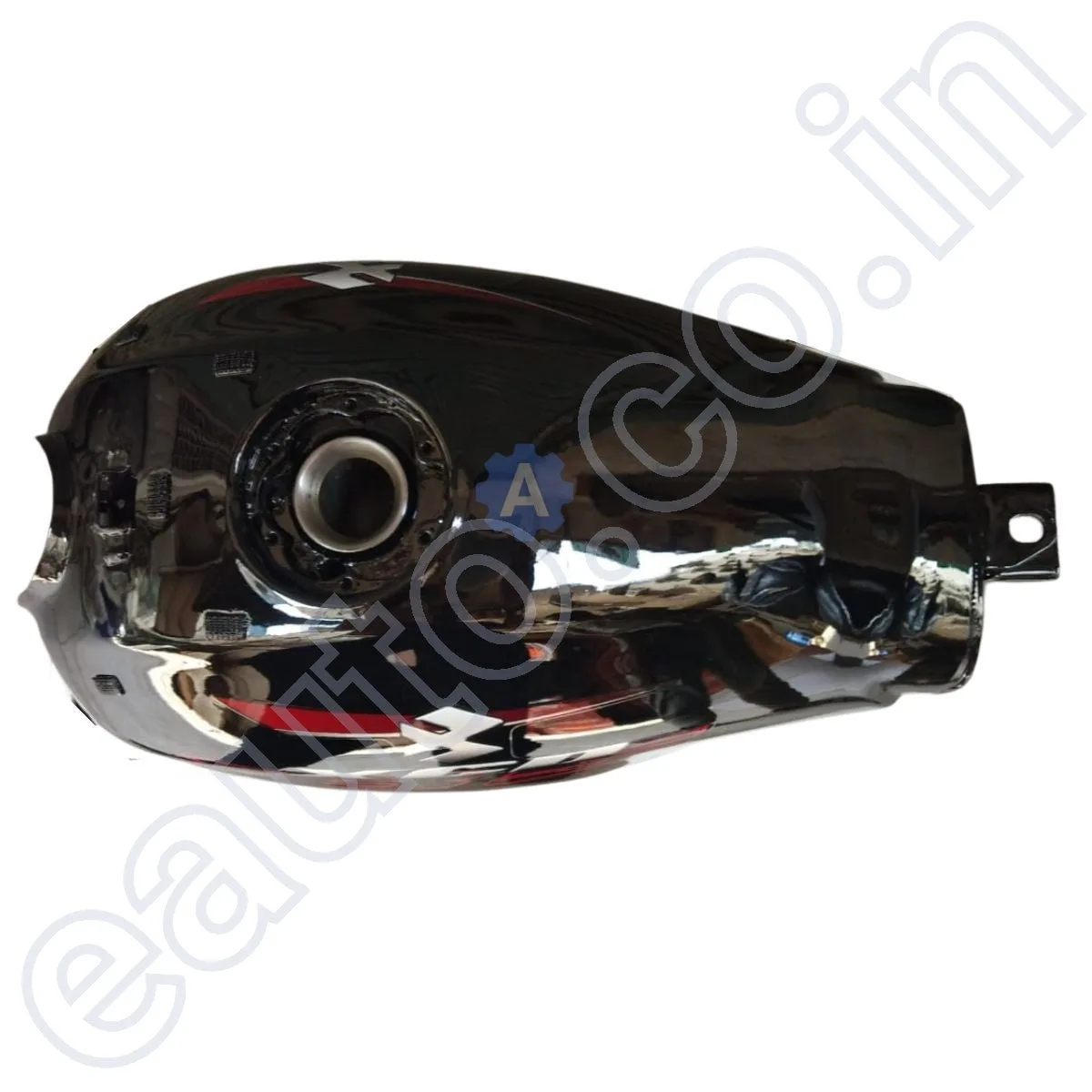 Ensons Petrol Tank for Bajaj XCD 135 | Black with Red Sticker 3