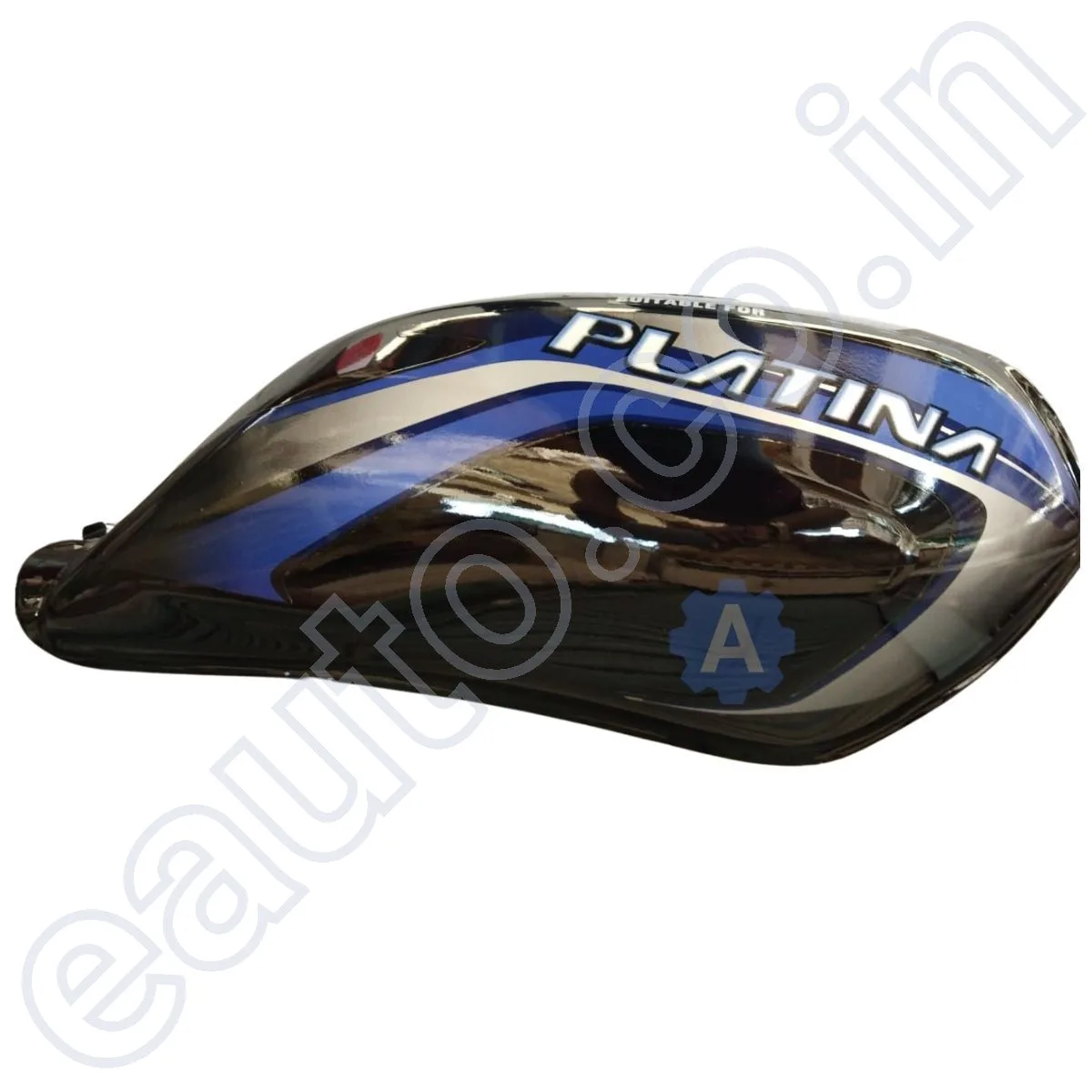 Ensons Petrol Tank for Bajaj Platina 125 (Black/Blue) 2