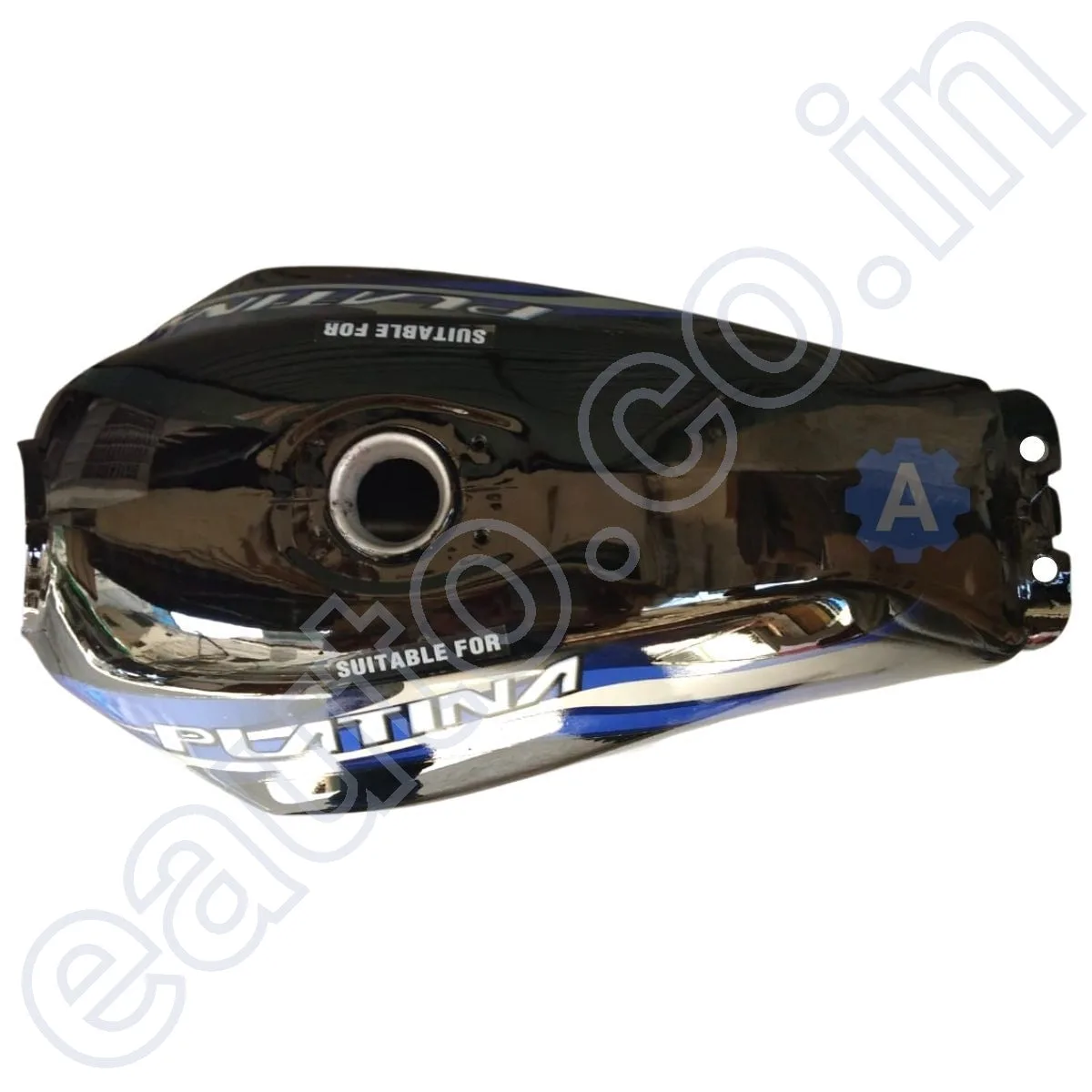 Ensons Petrol Tank for Bajaj Platina 125 (Black/Blue) 3