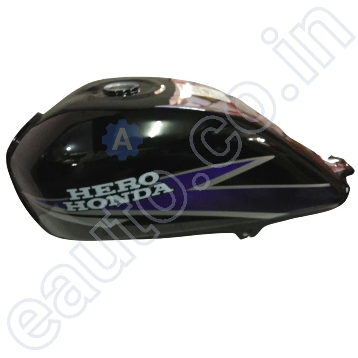 Ensons Petrol Tank for Hero CD Dawn Deluxe (Black/Blue) 3