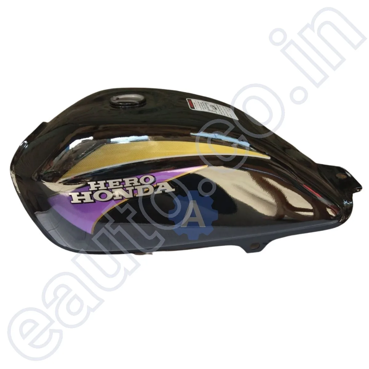 Ensons Petrol Tank for Hero CD Dawn (Black/Blue) 2