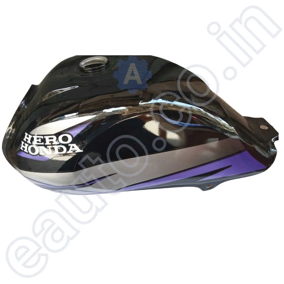 Ensons Petrol Tank for Hero CD Deluxe New Model (Black/Blue) 2