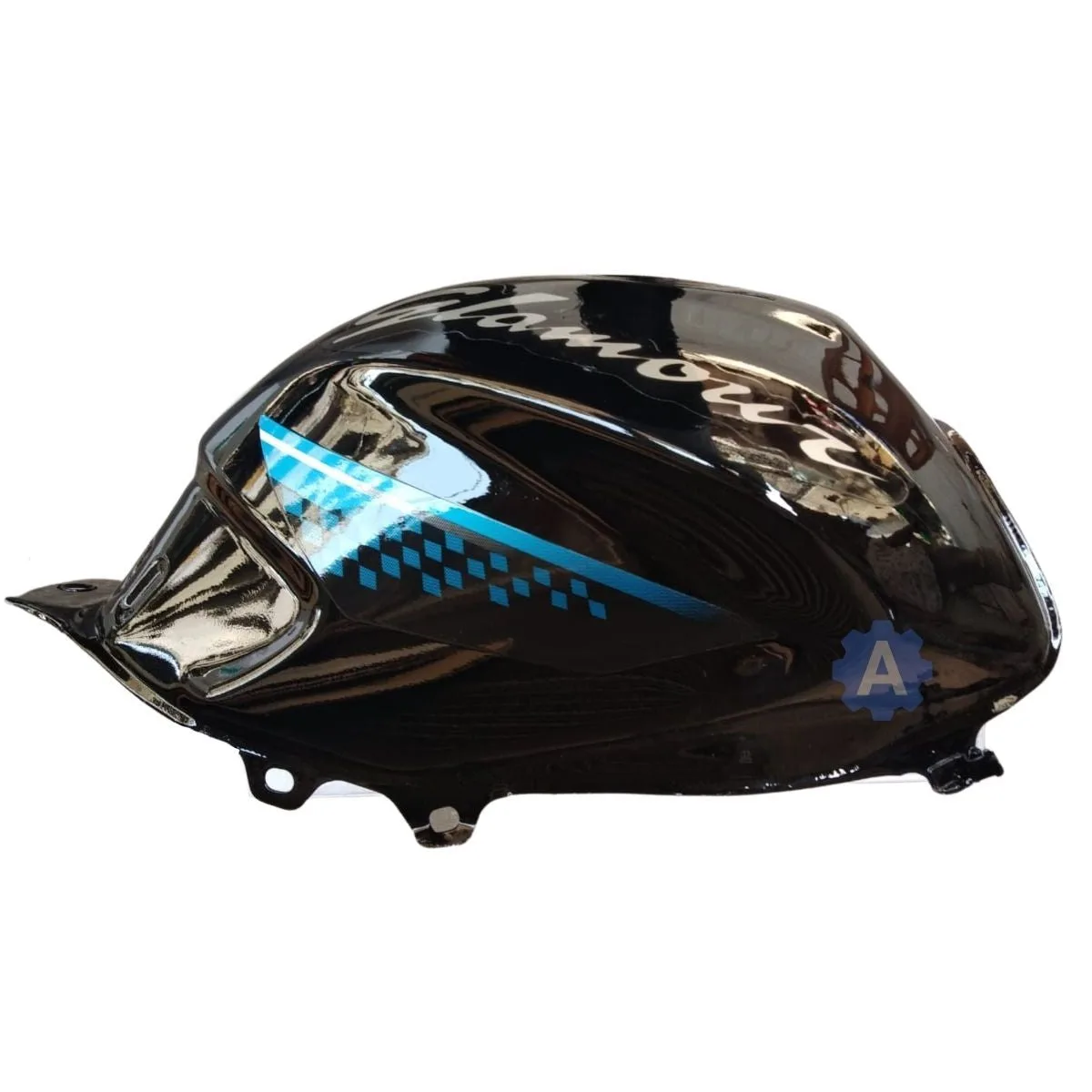 Ensons Petrol Tank for Hero Glamour Type 3/ Type 4 (Black/Blue)