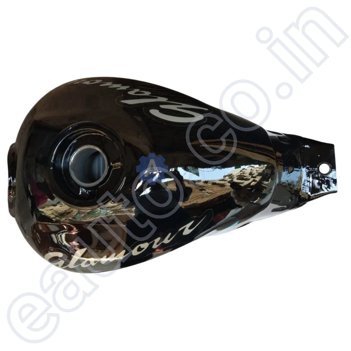 Ensons Petrol Tank for Hero Glamour Type 3/ Type 4 (Black/Blue) 2