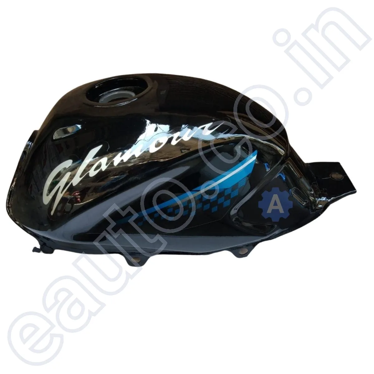 Ensons Petrol Tank for Hero Glamour Type 3/ Type 4 (Black/Blue) 3
