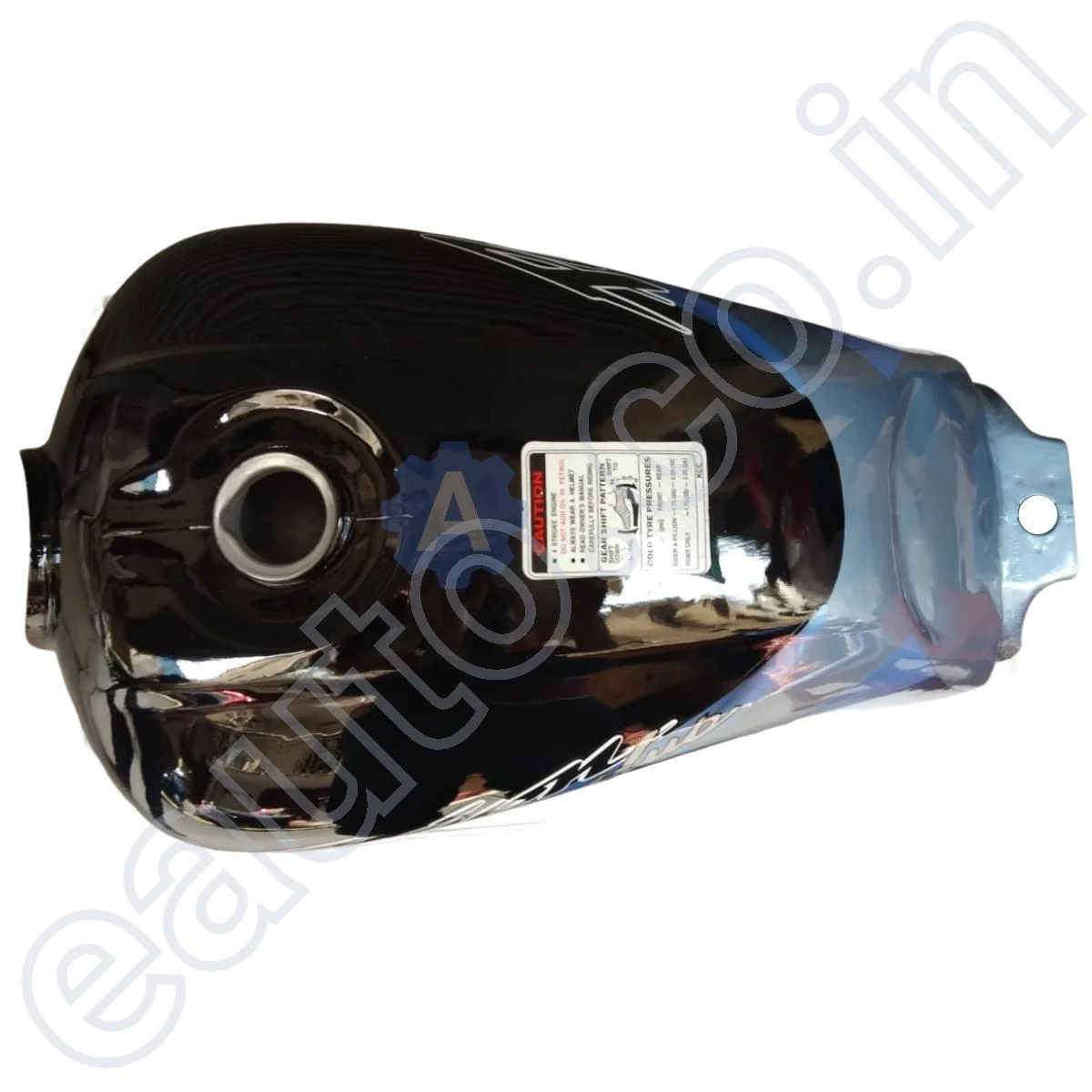 Ensons Petrol Tank for Hero Passion Plus Alloy Wheel (Black/Blue) 2