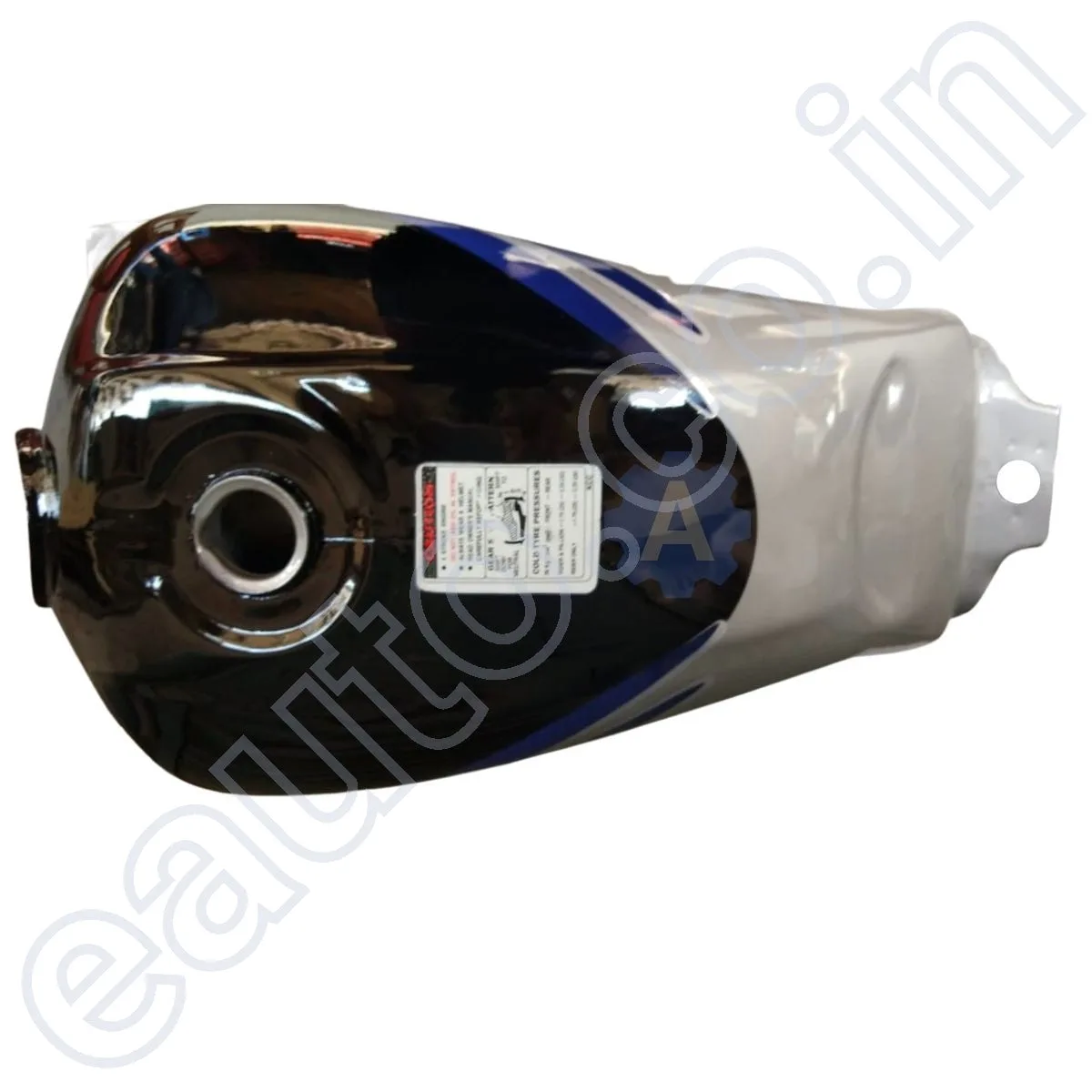 Ensons Petrol Tank for Hero Passion Plus (Black/Blue) 2