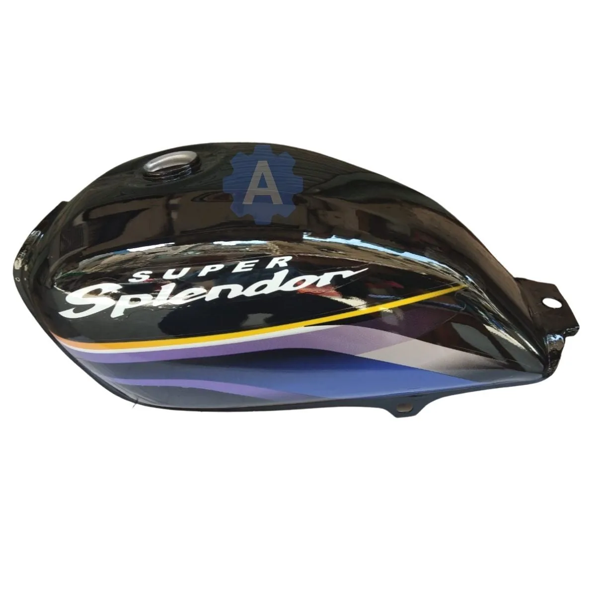 Ensons Petrol Tank for Hero Super Splendor Alloy Wheel New Model (Black/Blue)