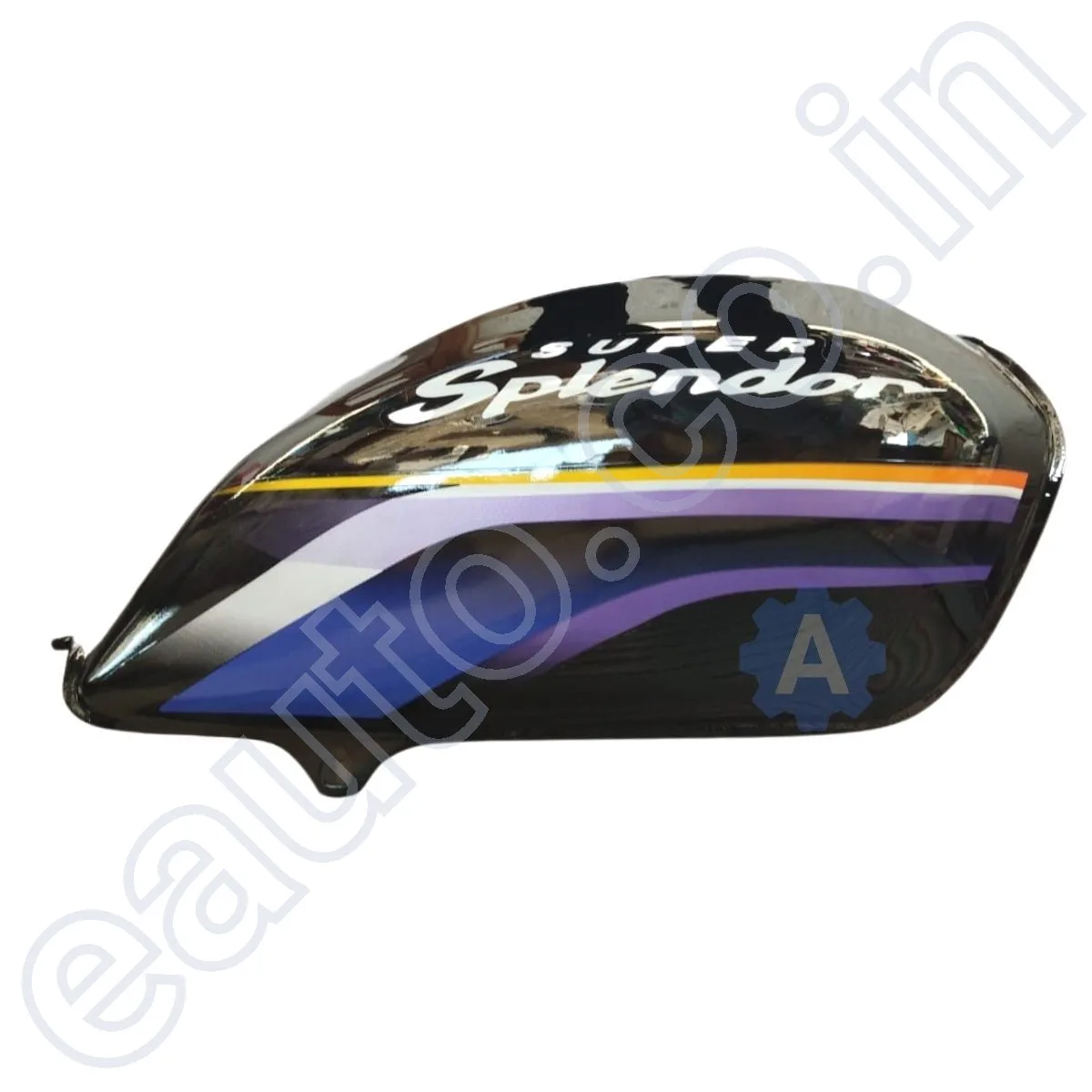 Ensons Petrol Tank for Hero Super Splendor Alloy Wheel New Model (Black/Blue) 2