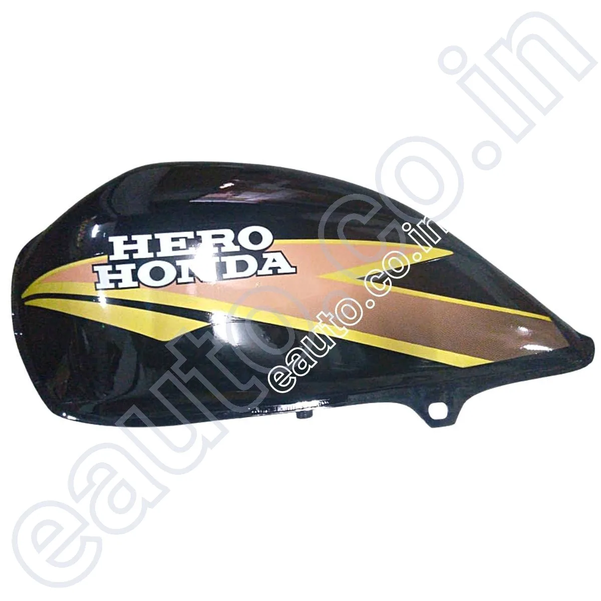 Ensons Petrol Tank for Hero CD Dawn Deluxe (Black/Golden) 2