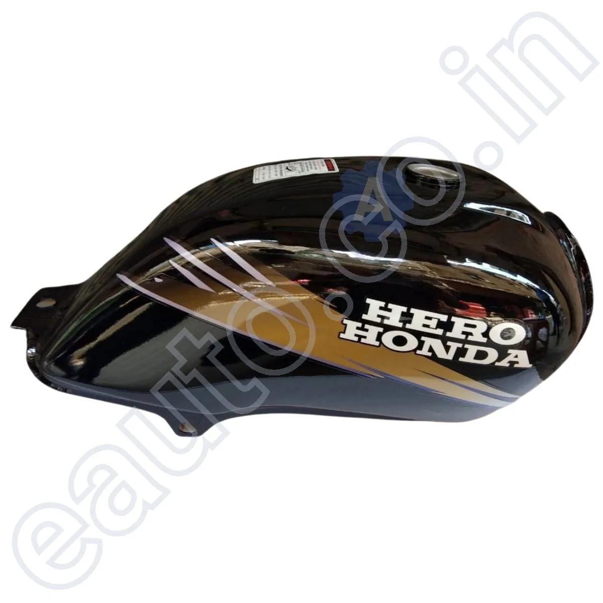 Ensons Petrol Tank for Hero Passion Old Model (Black/Golden) 2