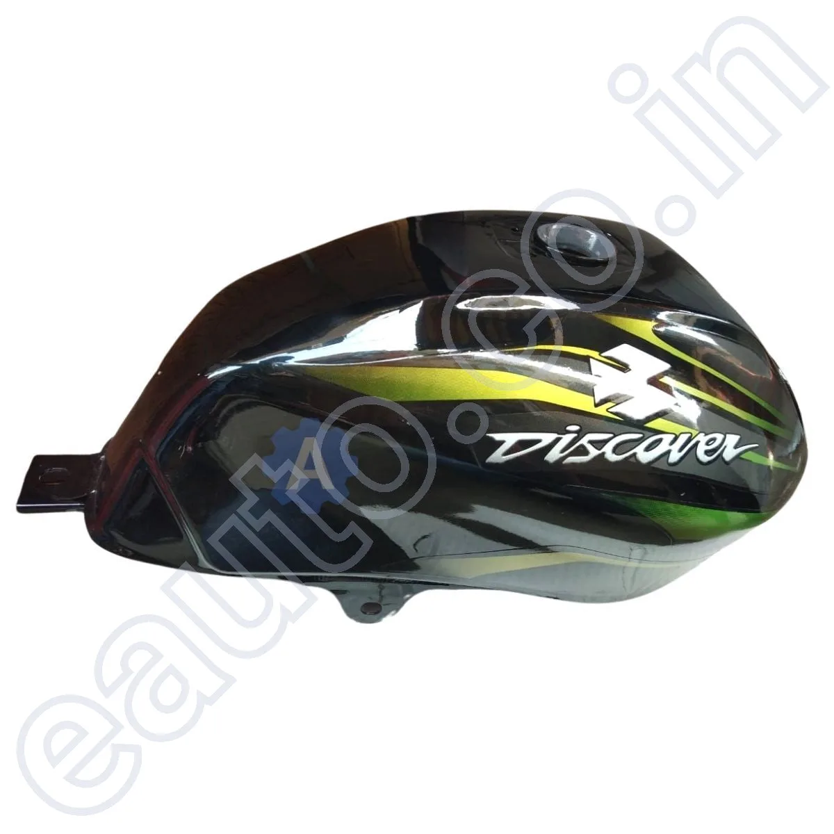 Ensons Petrol Tank for Bajaj Discover 100/ 125 New Model/ 150 (Black/Green 3D) 3