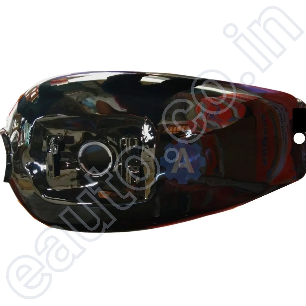 Ensons Petrol Tank for Hero Splendor Plus (Black/Orange) 2