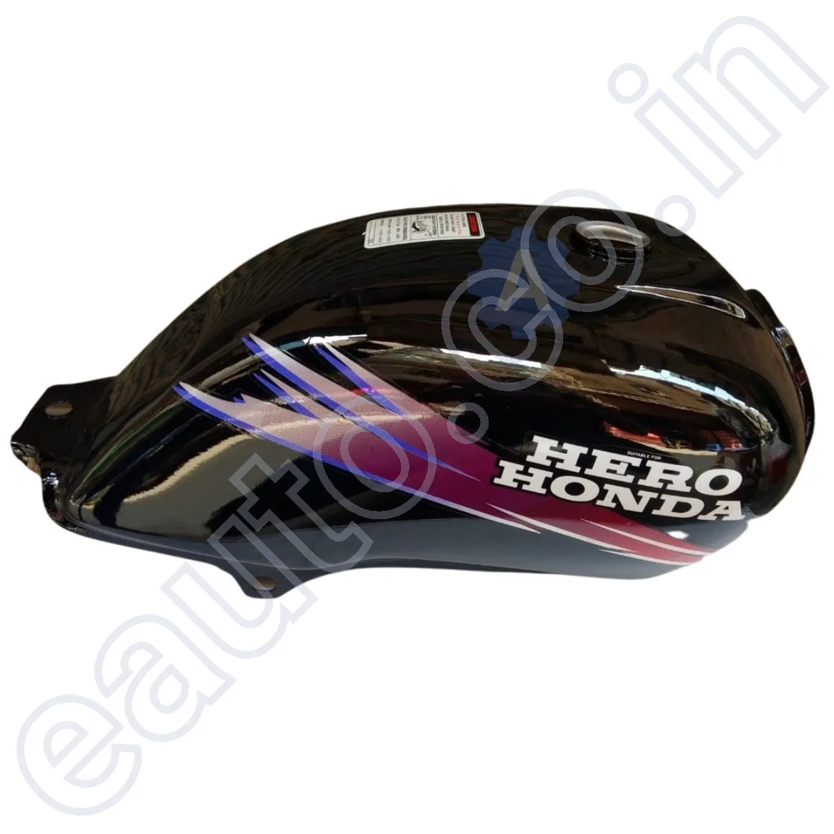 Ensons Petrol Tank for Hero Passion Old Model (Black/Pink) 3