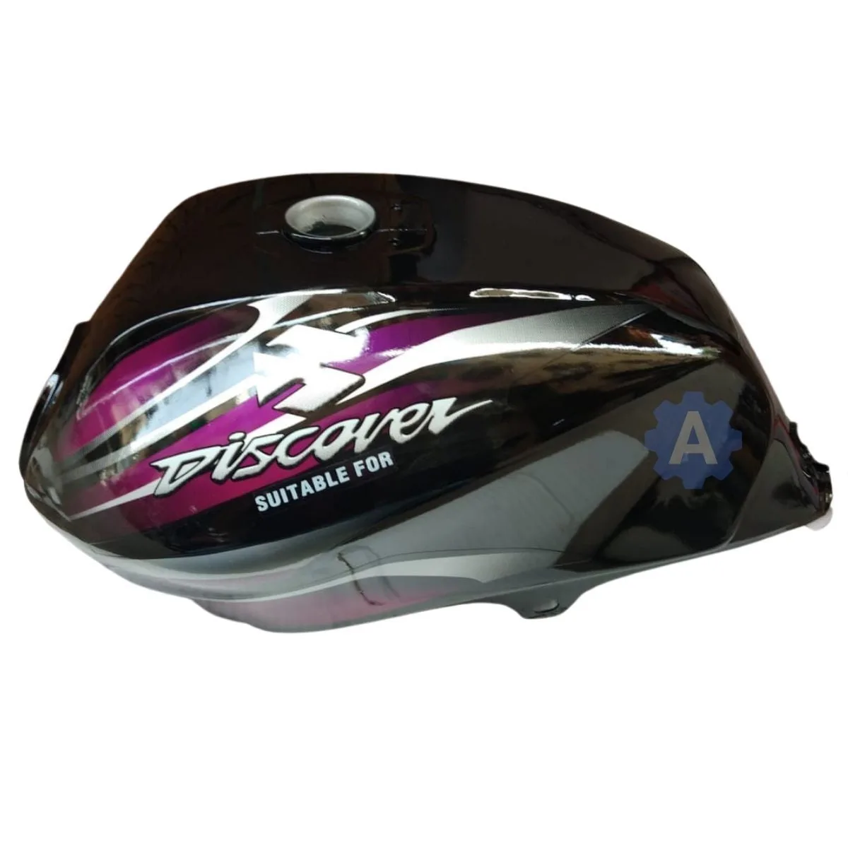 Ensons Petrol Tank for Bajaj Discover 100/ 125 New Model/ 150 (Black/Purple)