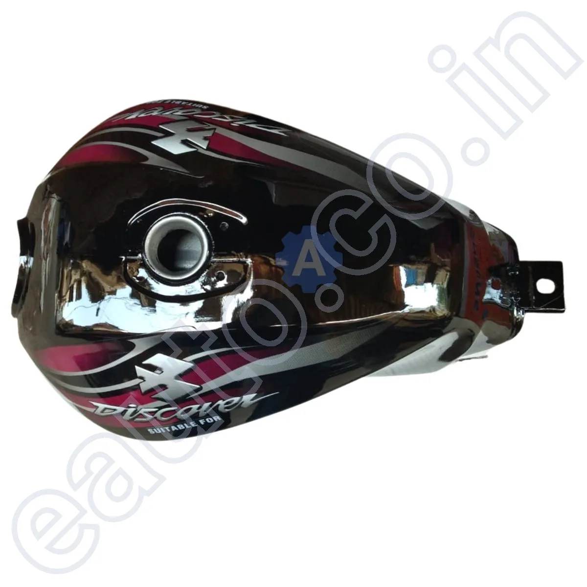 Ensons Petrol Tank for Bajaj Discover 100/ 125 New Model/ 150 (Black/Purple) 2
