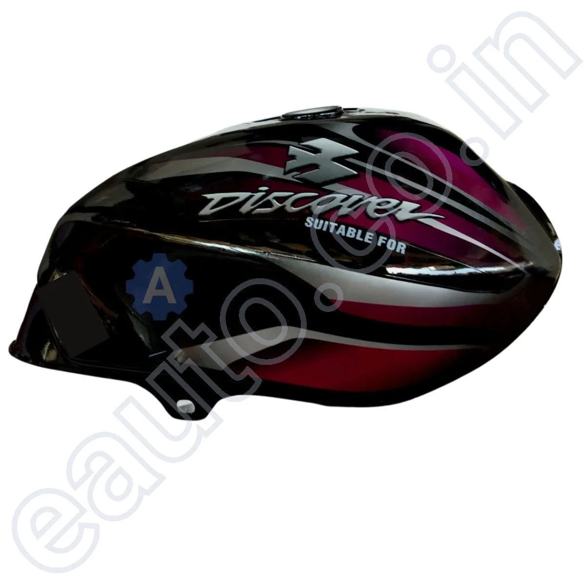Ensons Petrol Tank for Bajaj Discover 100/ 125 New Model/ 150 (Black/Purple) 3