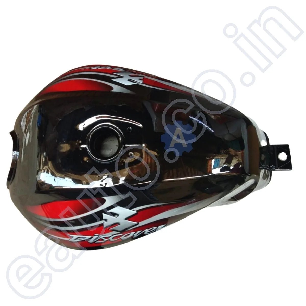Ensons Petrol Tank for Bajaj Discover 100/ 125 New Model/ 150 (Black/Red) 2