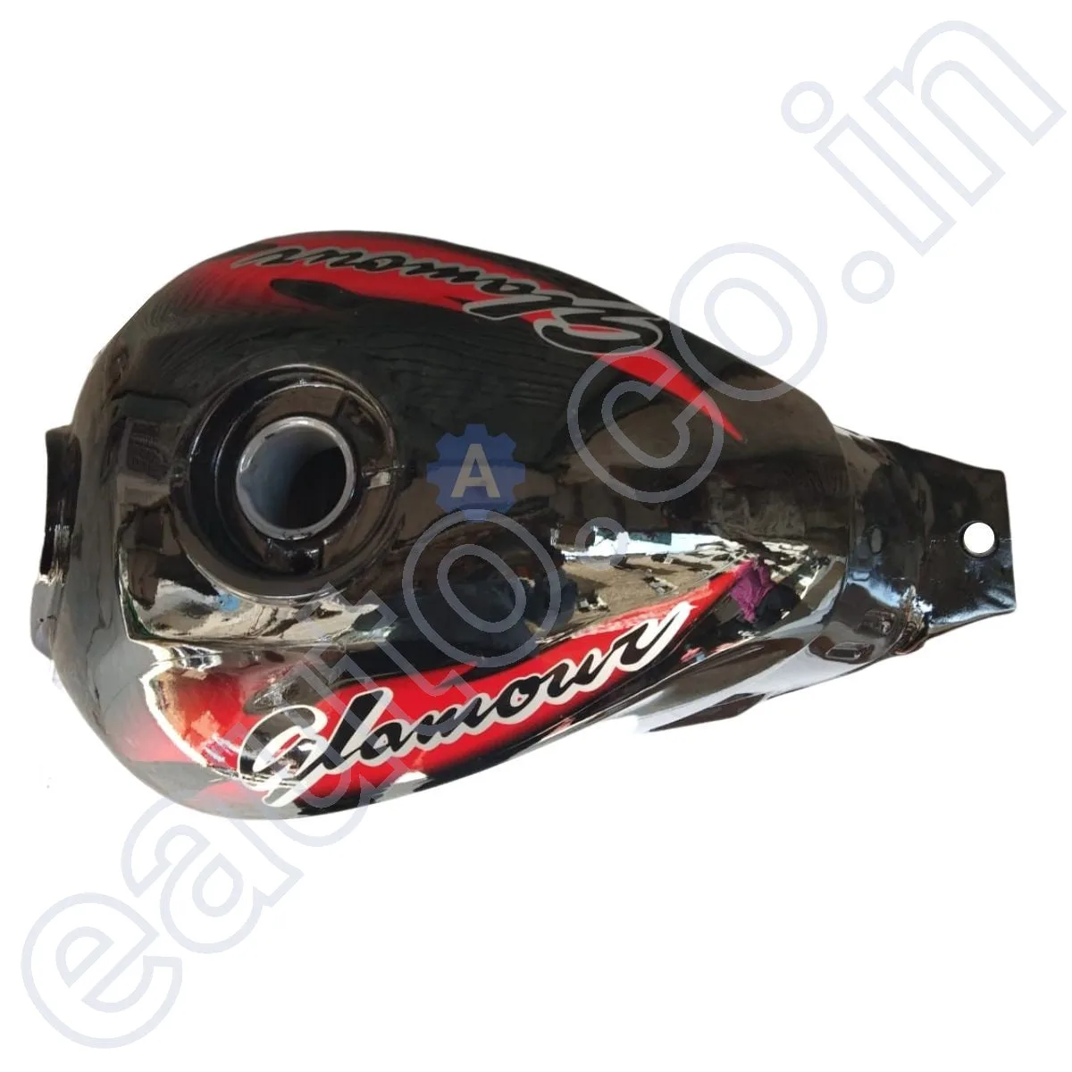 Ensons Petrol Tank for Hero Glamour Type 2 (Black/Red) 3