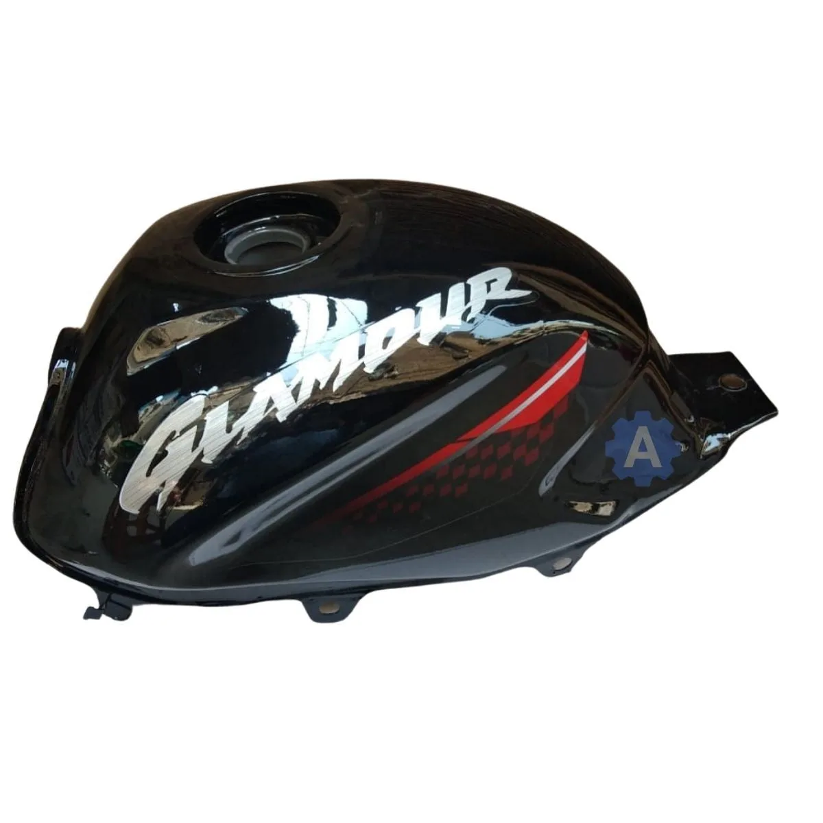 Ensons Petrol Tank for Hero Glamour Type 3/ Type 4 (Black/Red)