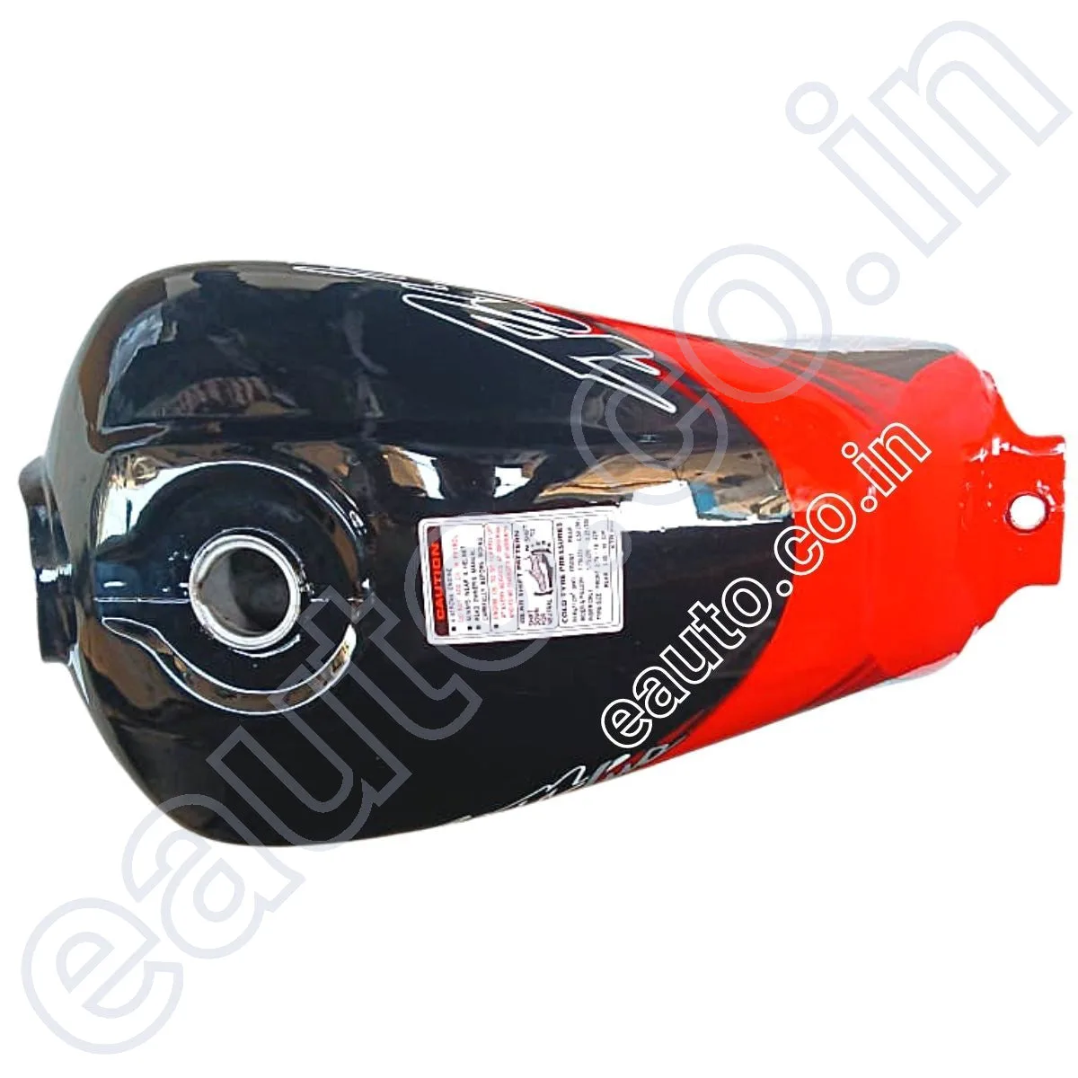 Ensons Petrol Tank for Hero Passion Plus Alloy Wheel (Black/Red) 3