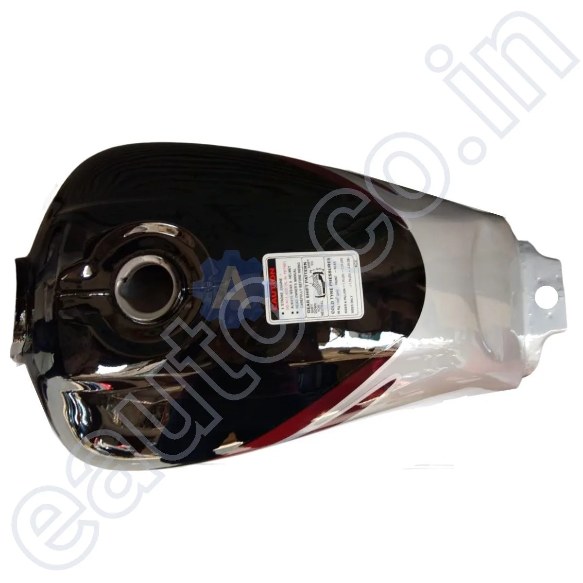 Ensons Petrol Tank for Hero Passion Plus (Black/Red) 2