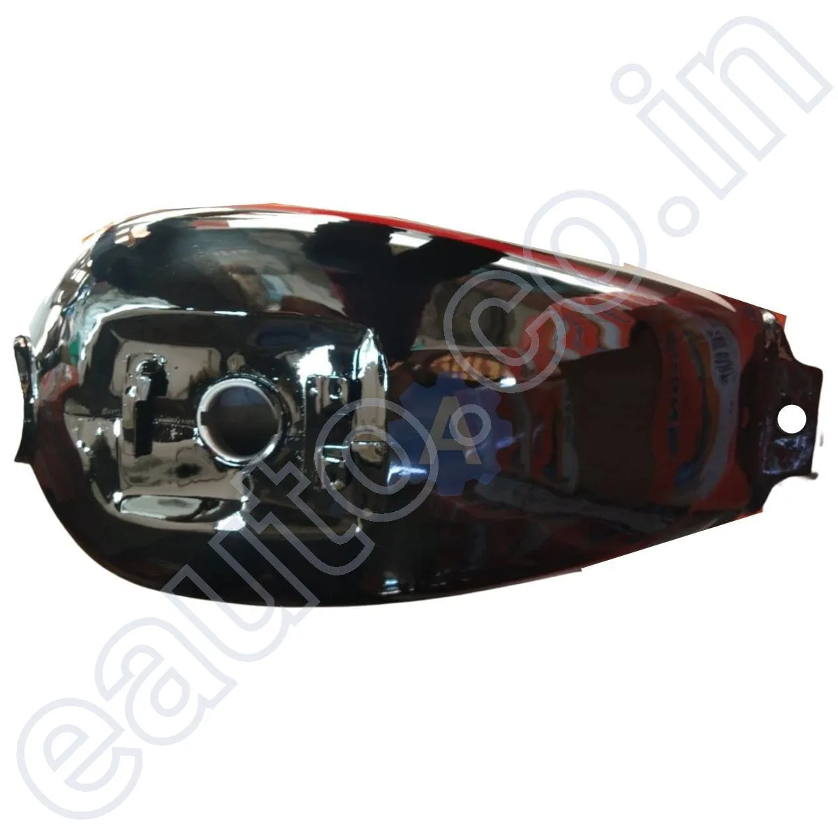 Ensons Petrol Tank for Hero Splendor Plus (Black/Red) 3