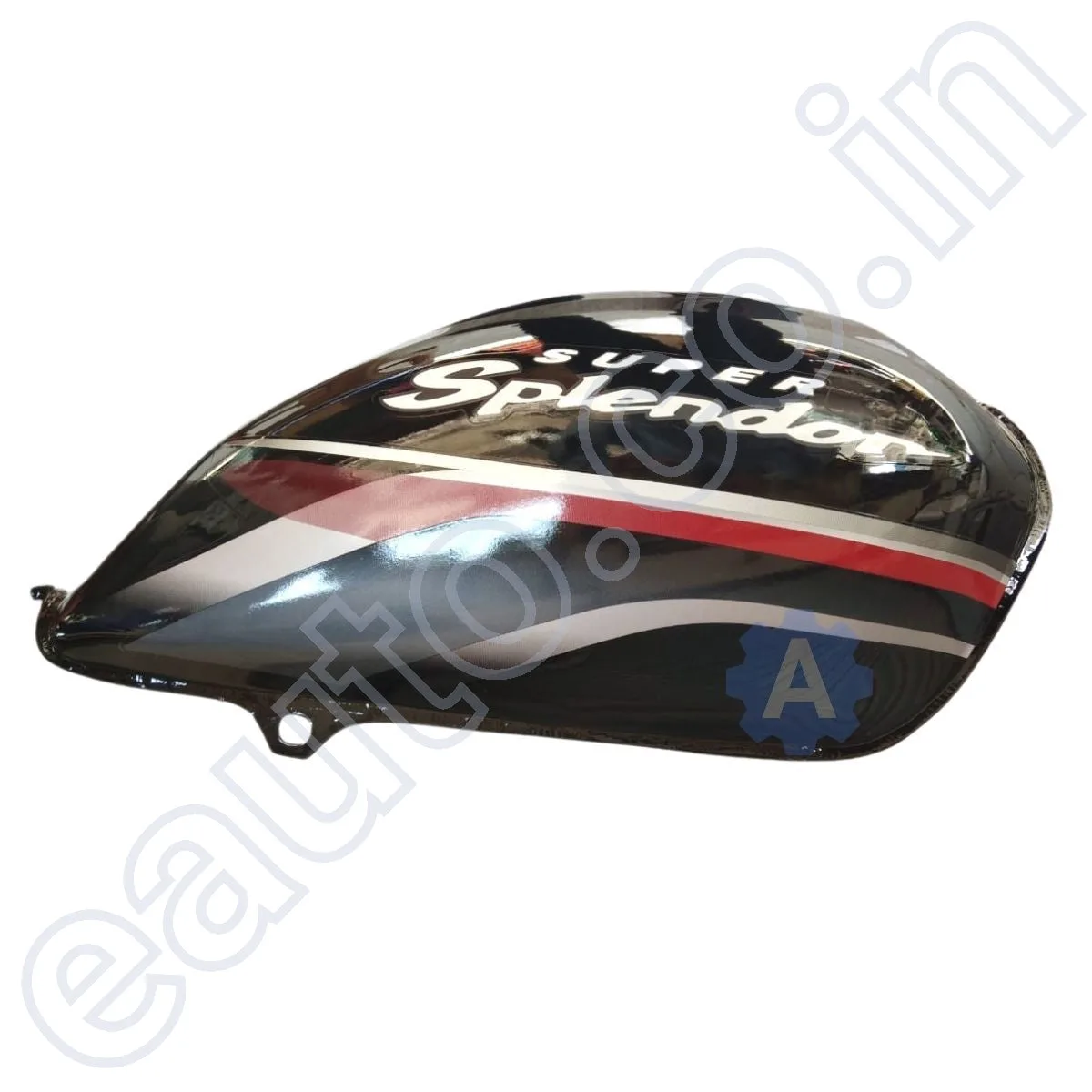 Ensons Petrol Tank for Hero Super Splendor Alloy Wheel New Model (Black/Red) 2