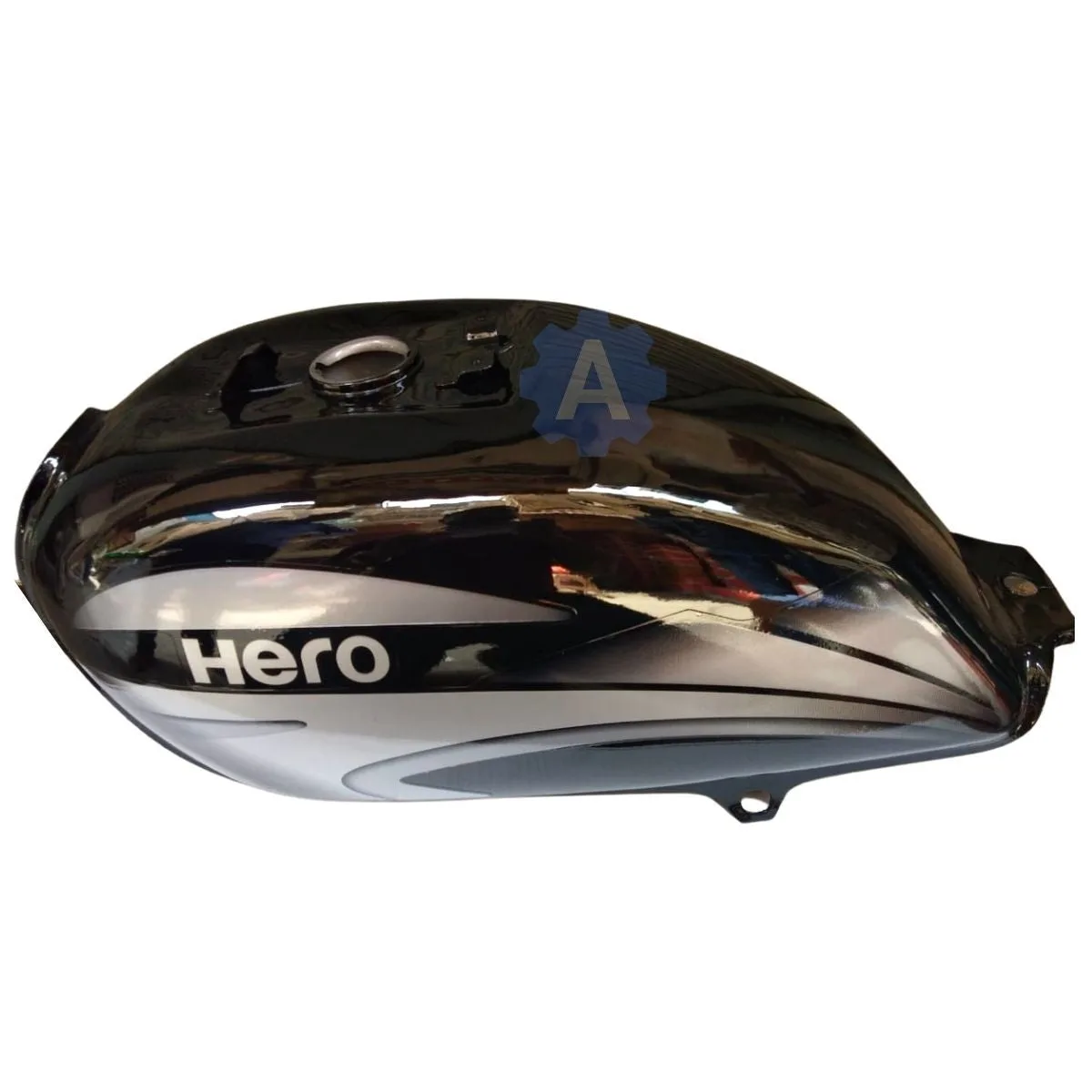 Ensons Petrol Tank for Hero Splendor Plus Alloy Wheel (Black/Silver or Grey)