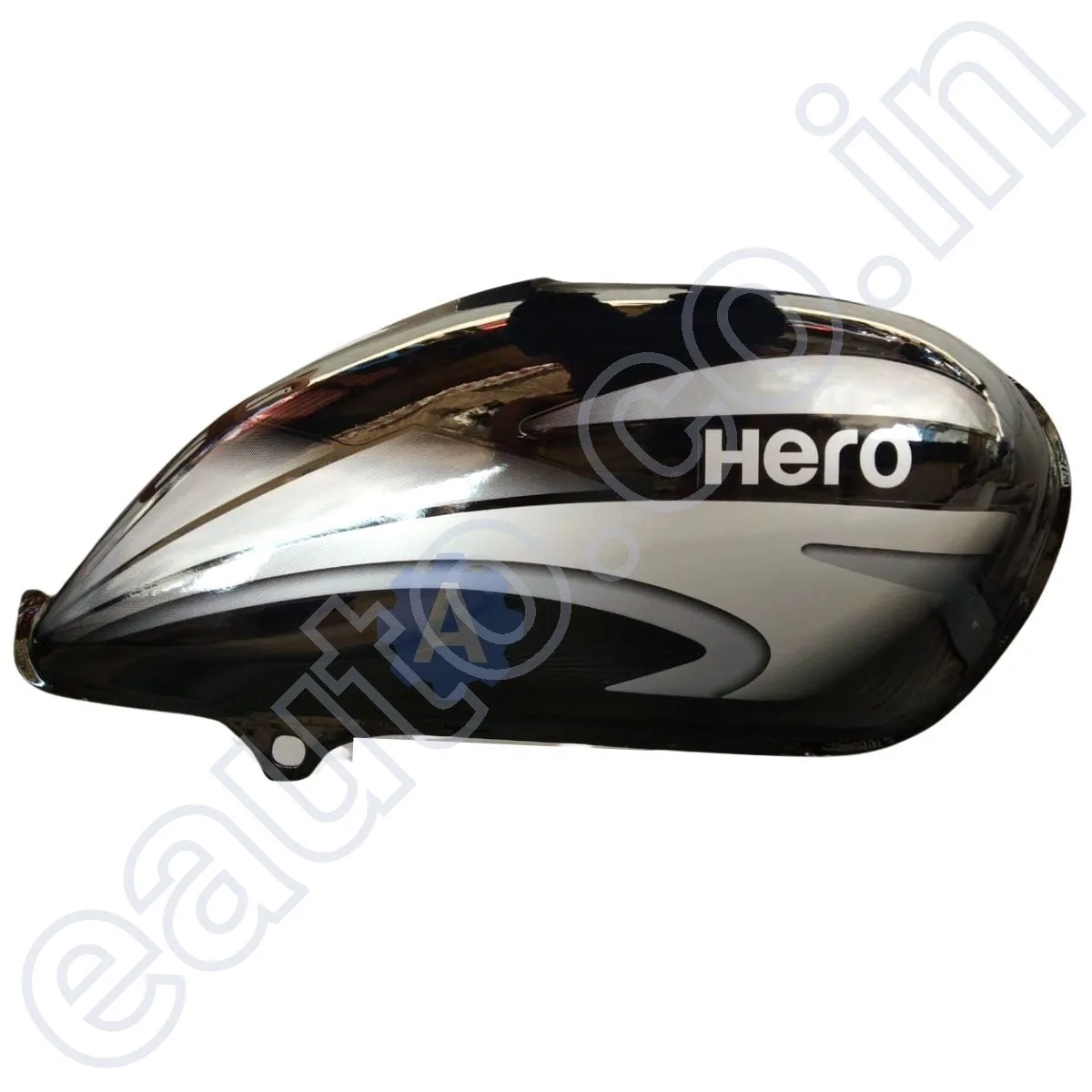 Ensons Petrol Tank for Hero Splendor Plus Alloy Wheel (Black/Silver or Grey) 2