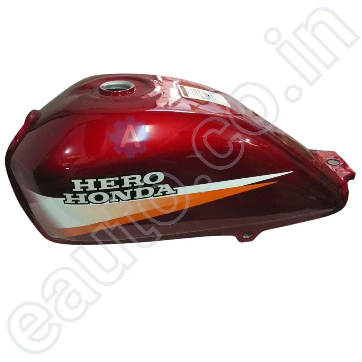 Ensons Petrol Tank for Hero CD Dawn New Model (Cherry Red/Orange) 3